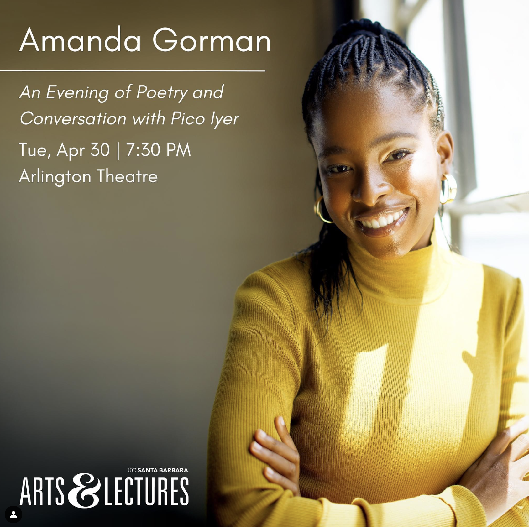Amanda Gorman |An Evening of Poetry and Conversation with Pico Iyer